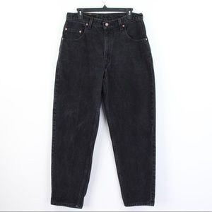 Vintage Levi’s 560 90s Black Loose Fit Tapered Leg High  Cotton Mom Jeans Sz 34